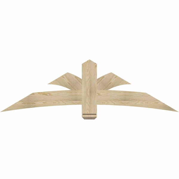 Ekena Millwork Davenport Rough Sawn Timber Gable Bracket, Douglas Fir, 72"W x 21"H x 2"D x 6"F, 7/12 Pitch GBW072X21X0206DAV00RDF - main